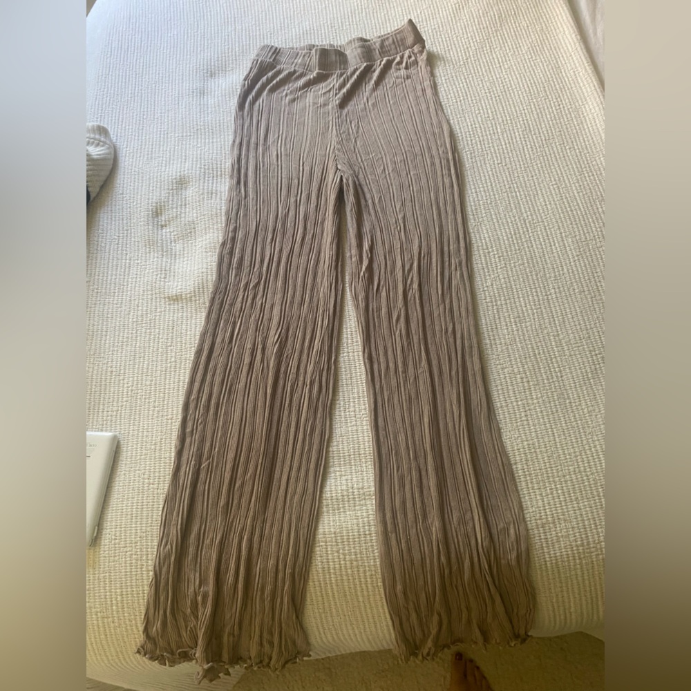 Skin Pointelle Pima Cotton Lettuce Hem pants